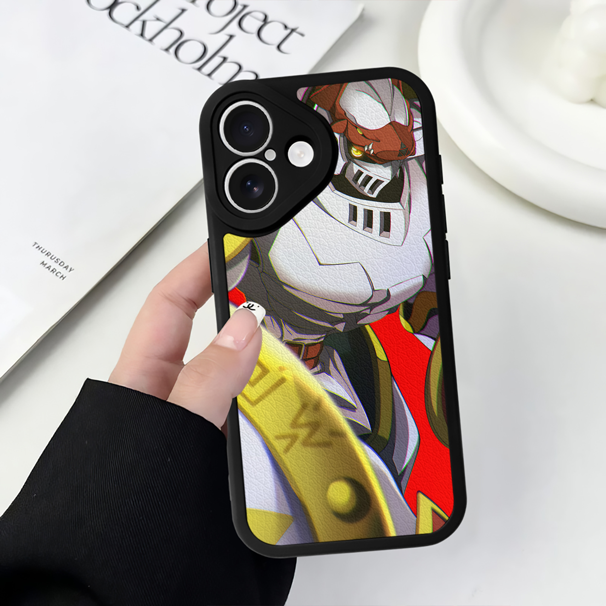 （画像用） Digimon デジタルモンスター/デジモン 【iPhone 16シリーズ対応】シリコンスマホケース（レザー調） 材質：シリコン